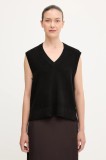 Marc O&#039;Polo vestă din bumbac culoarea negru, light, 5000006679