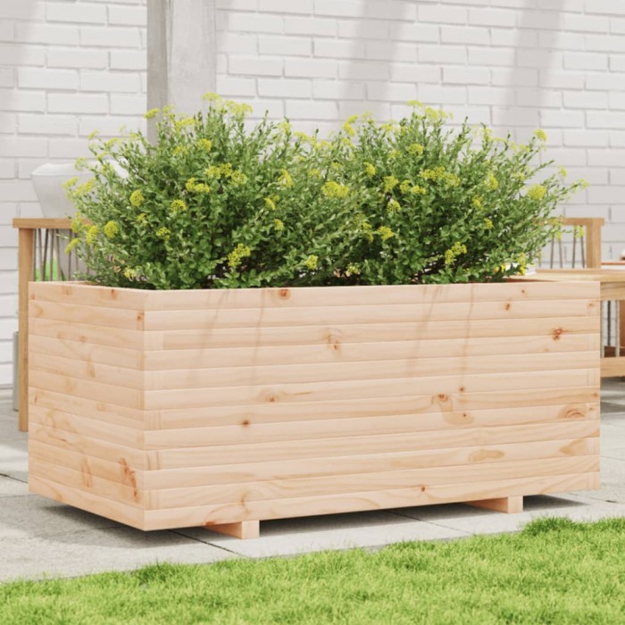 vidaXL Jardinieră de grădină, 110x60x49,5 cm, lemn masiv de pin 3282569