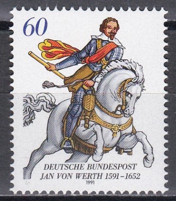 Germania 1991 - 400 de ani de la moartea generalului Jan von Werth, MNH foto