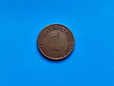 1 Pfennig 1928 lit. A -Germania-stare buna foto
