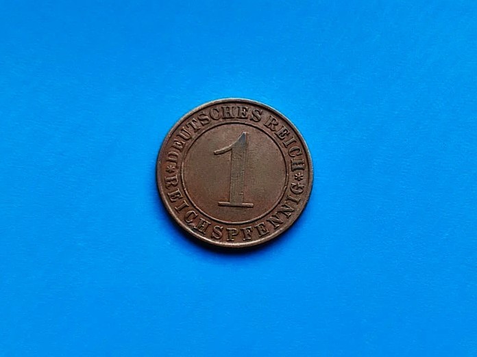 1 Pfennig 1928 lit. A -Germania-stare buna