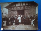 fotografie mare , nunta in Transilvania , anii 1930 , dimensiuni aprox 25 cm x 17 cm