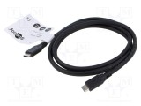 Cablu USB 4.0 USB-C 1,5m negru 20Gbps Goobay