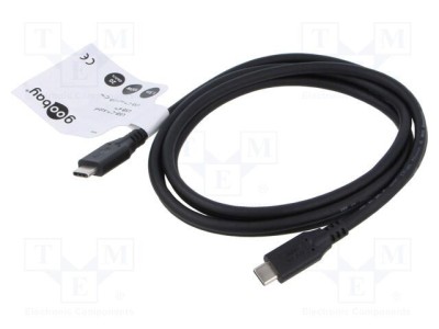 Cablu USB 4.0 USB-C 1,5m negru 20Gbps Goobay foto