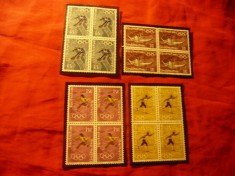 Serie Liechtenstein 1971 -Sport- Olimpiada Iarna Sapporo , 4 val.in blocuri de 4