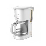 Cafetiera electrica Oliver Voltz Daisy, 1.25 L, anti-picurare, functie warm, recipient din sticla, Alb