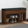 VidaXL Bancă de pantofi, stejar maro, 82x32x45,5 cm, lemn prelucrat