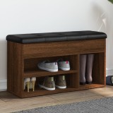 vidaXL Bancă de pantofi, stejar maro, 82x32x45,5 cm, lemn prelucrat