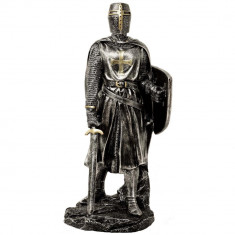 Statueta Cavaler Medieval cu Scut si Sabie 30 cm