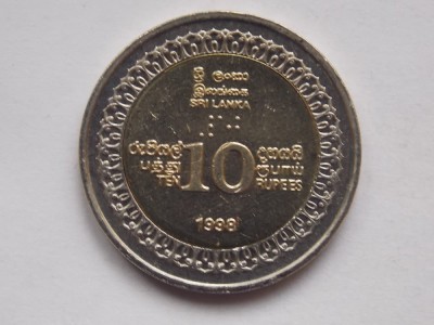 10 RUPEES 1998 SRI LANKA-COMEMORATIVA foto