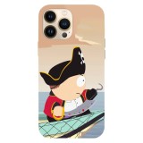 Husa compatibila cu Apple iPhone 15 Pro Max, Viceversa, model Eric the terrible pirate South Park , Silicon, TPU, Transparent, Carcasa