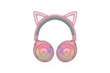 Casti Gaming Head-band Razer Kraken Kitty V3 Pro, Wireless/Wired, Roz