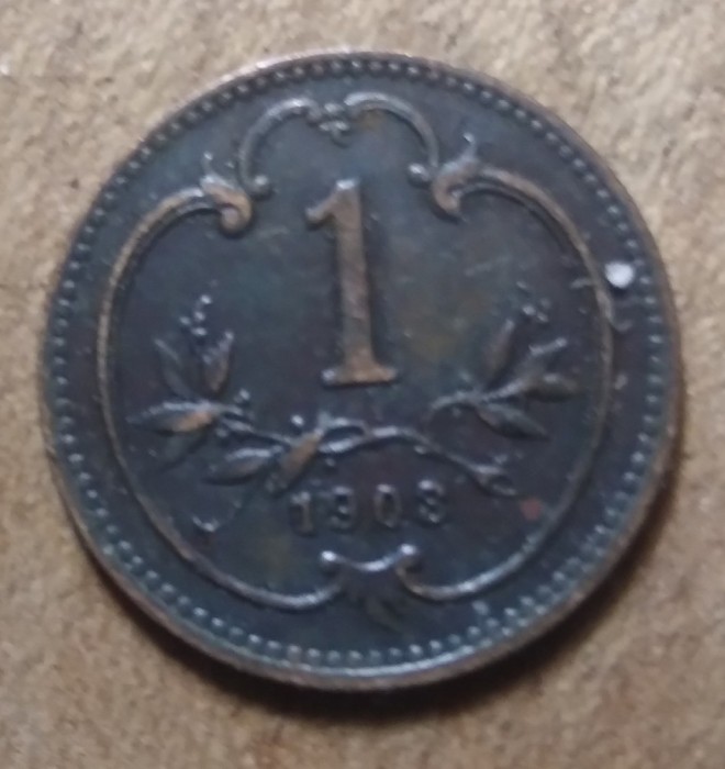 AUT AustroUngaria 1 heller 1908