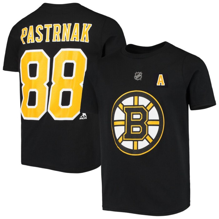 Boston Bruins tricou de copii David Pastrň&aacute;k Flat Alt.Captains N&amp;amp;N Tee - Dětsk&eacute; XL (13 - 15 let)