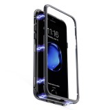 Husa 360 Magnetica iPhone XS Max, Sticla, Transparenta, Neagra, Anti-alunecare, Carcasa Full Body