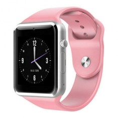 Ceas Smartwatch Techstar&reg; A1, Camera Foto, Ecran 1.54inch, Bluetooth, Compatibil SIM si MicroSD, Apelare, Roz
