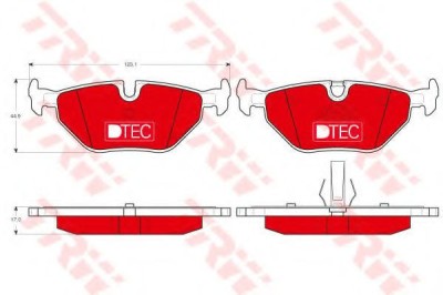 Set placute frana,frana disc BMW Seria 3 Compact (E46) (2001 - 2005) TRW GDB1344DTE foto