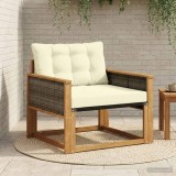 vidaXL Set de canapele de exterior Lemn solid de Acacia și Textilene 3438886