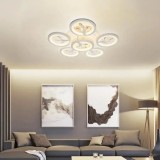 Lustra LED cu Telecomanda Mili 72W Lumina Rece Calda Neutra Dimabila Alb cu Cristal, Alessandro DESIGN
