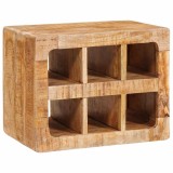 VidaXL Raft pentru vin Maro 44 x 30 x 35 cm Lemn masiv de mango
