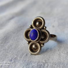 INEL argint cu LAPIS LAZULI etnic TRIBAL vechi RAR vintage DE EFECT splendid