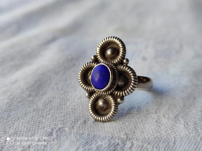 INEL argint cu LAPIS LAZULI etnic TRIBAL vechi RAR vintage DE EFECT splendid foto