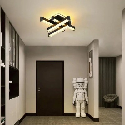 Lustra LED CADE, 54W, Liniara, lumina Rece/Calda/Neutra, Negru foto