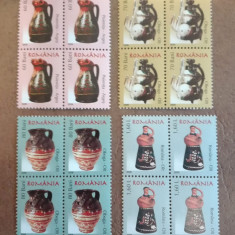 TIMBRE ROMANIA MNH LP1715/2006 Ceramica Romaneasca Ulcioare de nunta I bloc de 4