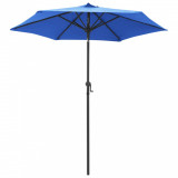 Umbrelă de soare, albastru, 200 x 211 cm, aluminiu, vidaXL