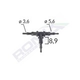 CONECTOR TEU FURTUN CONDUCTE UNIVERSAL 3.6 - 5.6 - 8.9MM - NEGRU SET 5 BUC 62595