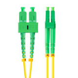 Cumpara ieftin Cablu retea fibra optica cu lungime 2 m si conectori SC APC-LC APC, Lanberg Z43314, SM, DUPLEX 3.0MM G657A1 LSZH, galben