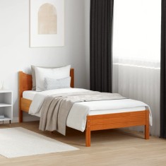 vidaXL Cadru pat fără saltea, maro ceruit, 100x200 cm, lemn masiv pin 844736