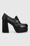 Cumpara ieftin Karl Lagerfeld pantofi de piele STRADA culoarea negru, cu toc drept, KL30133