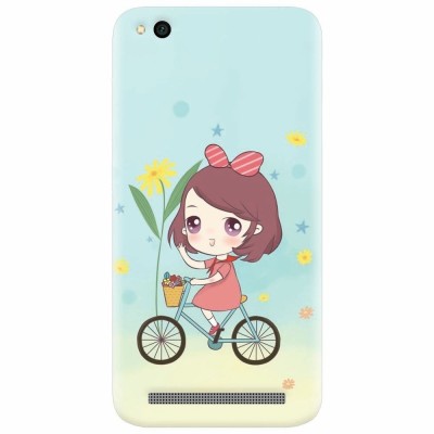 Husa silicon pentru Xiaomi Redmi 5A, Girl And Bike foto
