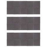 Placi Pardoseala Lemn Acacia Gri 30x30cm 30 Buc vidaXL Terasa Balcon Exterior Interior Antiderapante