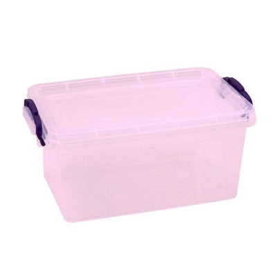 Cutie Depozitare cu Capac, 16.5x25.5x11 cm, 3.5 L, Plastic Transparent, Cutii din Plastic pentru Alimente, Cutie Alimentara din Plastic, Caserole din foto