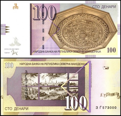 !!! MACEDONIA DE NORD - 100 DINARI 2022 - P NEW - UNC foto