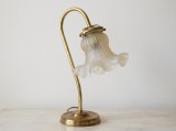 Veioza Art Deco Floral, alama, sticla, vintage