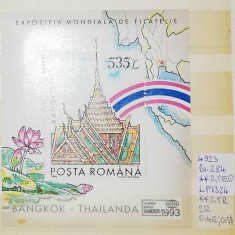 1993 Expoziția mondială de Filatelie Bangkok Bl.284 LP1324 MNH Pret 1,9+1 Lei