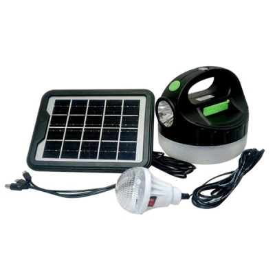 Sistem iluminare LED GD PZ0, 1 bec, panou solar foto