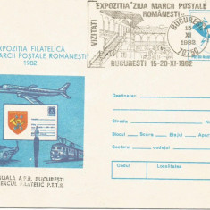 (Z3) plic omagial-Expozitia ziua marcii postale Romanesti 1982