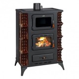 Soba pe lemne, Prity F RK, metalica, 3,9 kg/h, 730 x 480 x 1040 - Maro