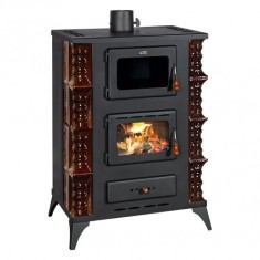 Soba pe lemne, Prity F RK, metalica, 3,9 kg/h, 730 x 480 x 1040 - Maro