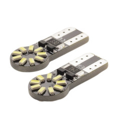 Set 2 becuri LED pentru iluminat interior/portbagaj Carguard, 3 W, 12 V, 180 lm, T10, Alb