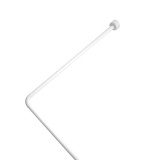 Bara perdea dus, aluminiu, alba, montaj pe colt, TU0301