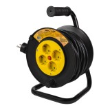 Prelungitor electric cu tambur 15 m, 4 prize, Makalon