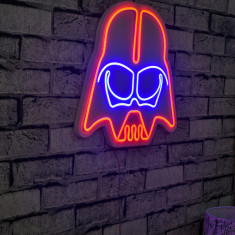 Decoratiune luminoasa LED, Darth Vader, Benzi flexibile de neon, DC 12 V, Rosu albastru