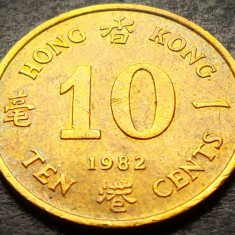 Moneda 10 CENTI - HONG KONG, anul 1982 * cod 3509