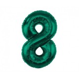 Balon Folie Cifra 8 Verde Inchis - 85 cm