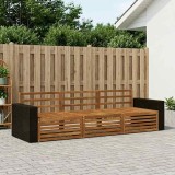 vidaXL Set de canapele de exterior 3 pcs natural Lemn Solid de Acacia 3382972
